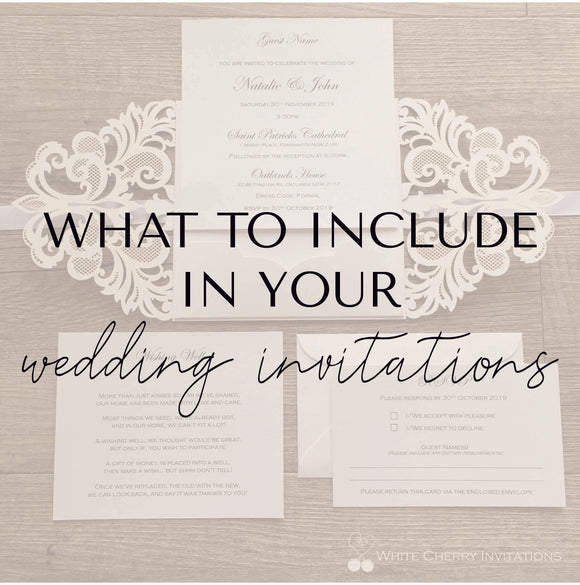 What to include in your wedding invitation suite