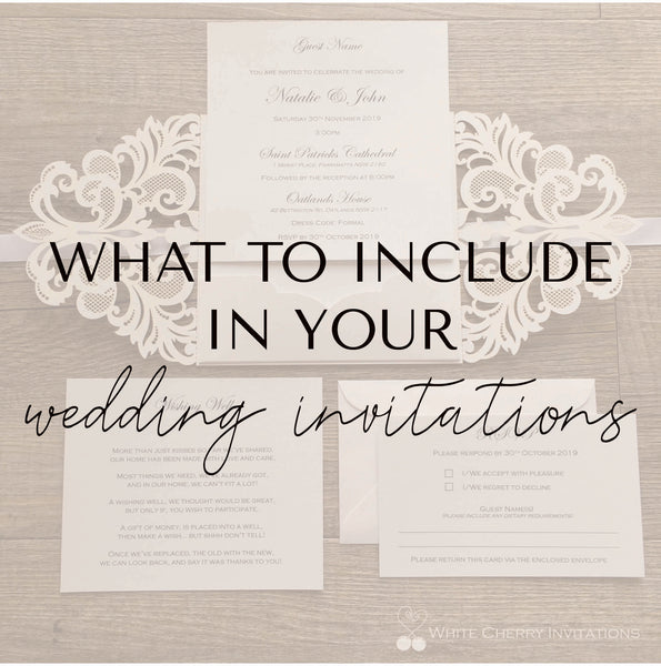 What to include in your wedding invitation suite - White Cherry Invitations