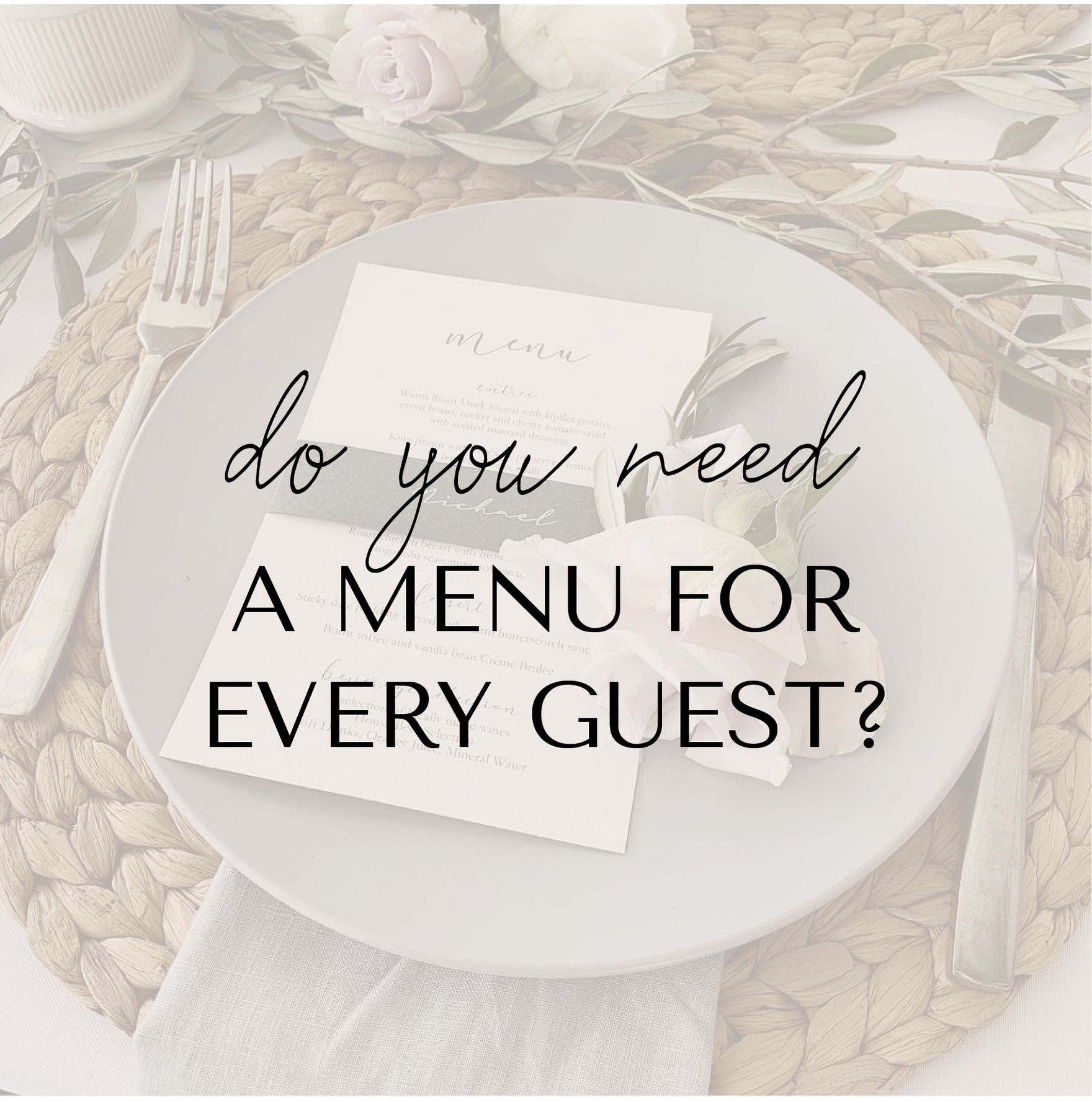 Do you need a menu for every wedding guest? - White Cherry Invitations