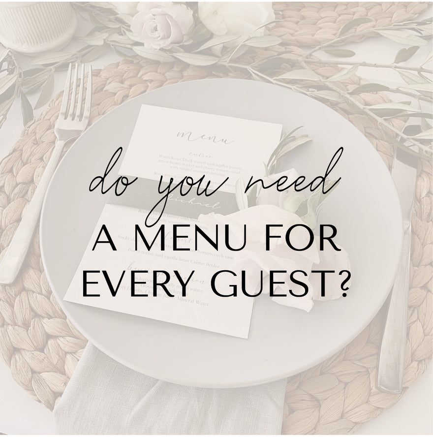 Do you need a menu for every wedding guest?