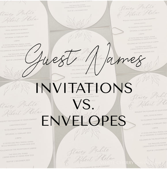 Guest Names: Invitation vs. Envelope Etiquette