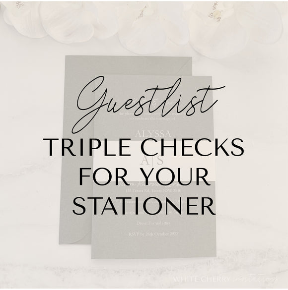 3 guestlist triple checks for your stationer