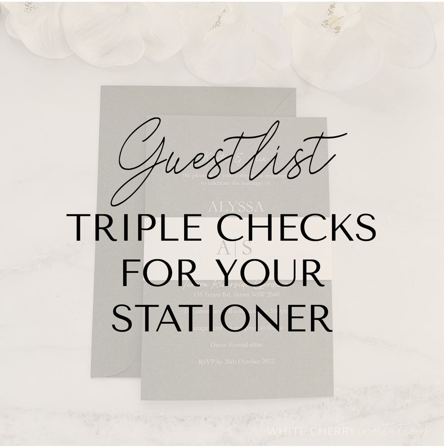 3 guestlist triple checks for your stationer
