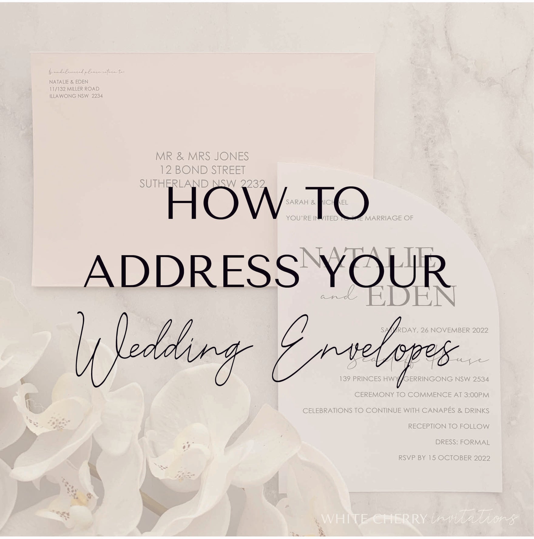 How to address your wedding envelopes White Cherry Invitations