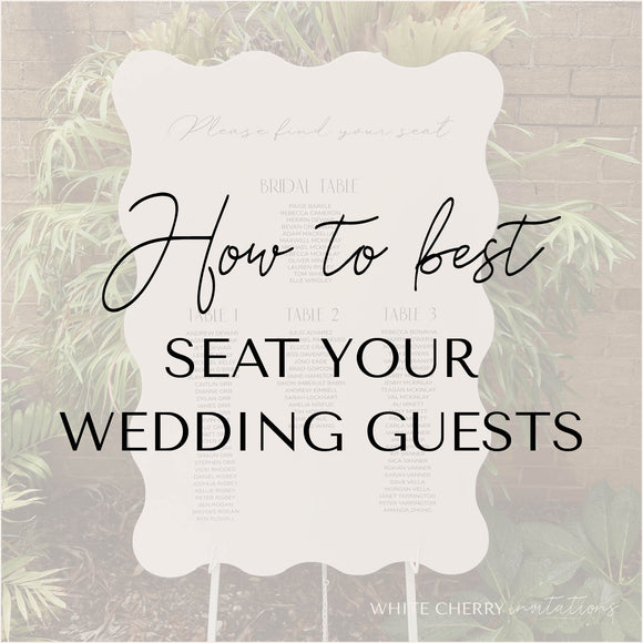 How to best seat your wedding guests