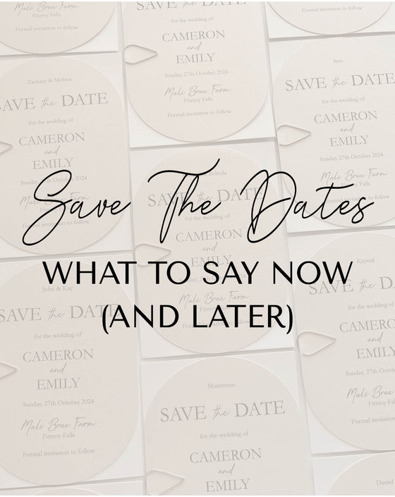 Save the Dates: What to Say Now (and Later)