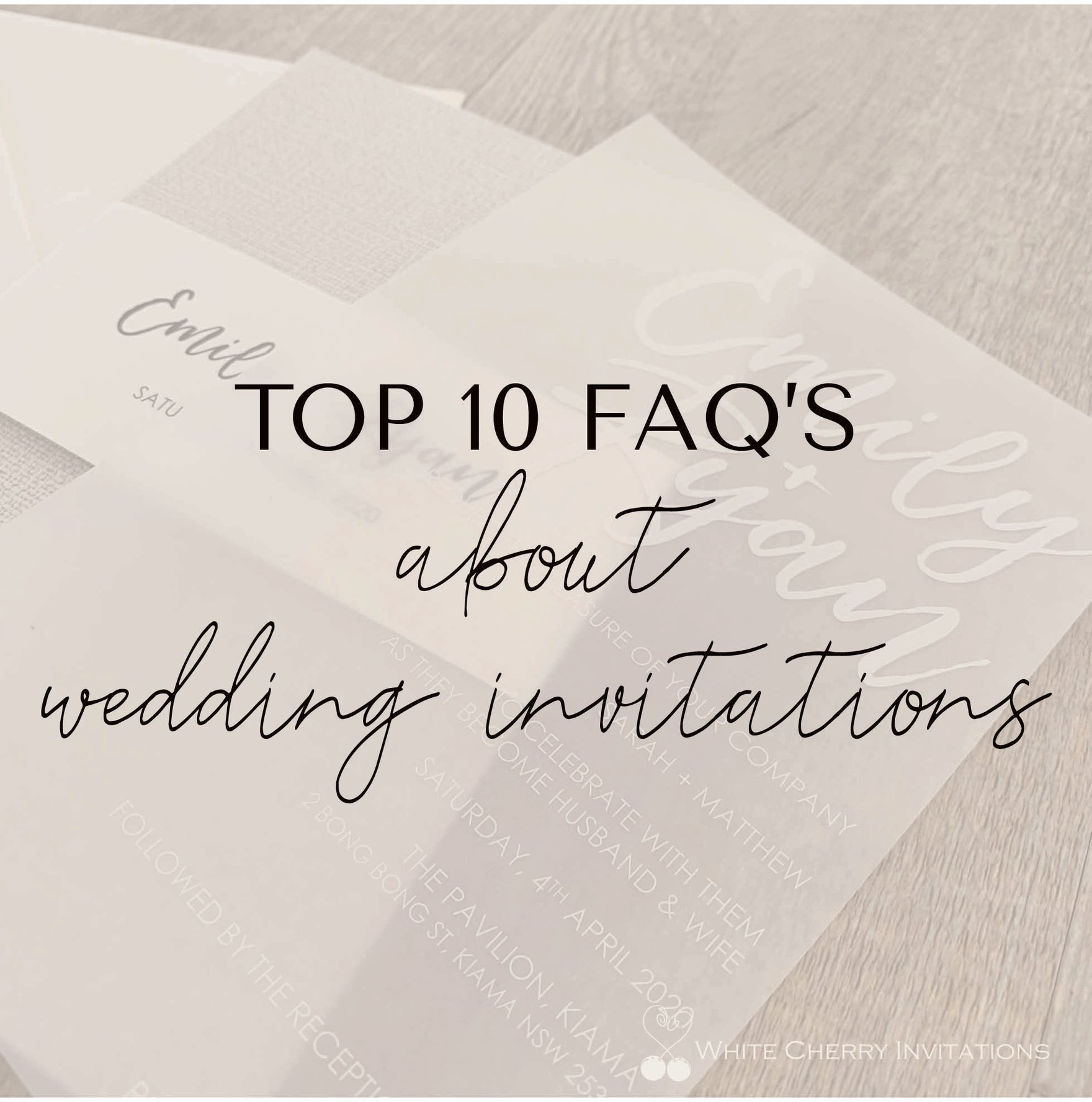 Invite Questions Top 10 frequently asked questions about wedding invitations - White ...