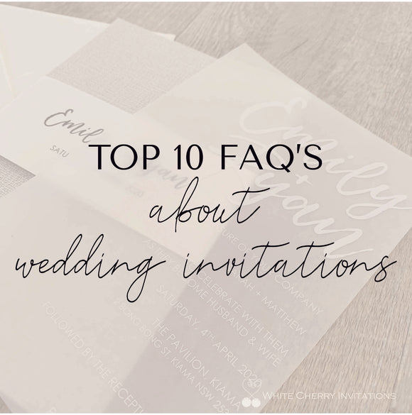 Top 10 frequently asked questions about wedding invitations