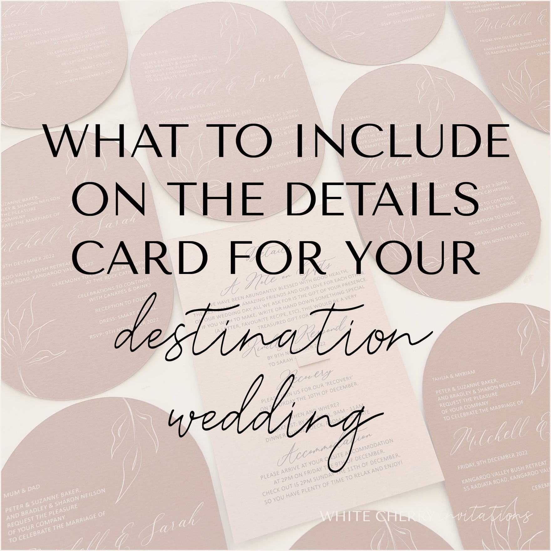 What to include on the details card for your destination wedding ...