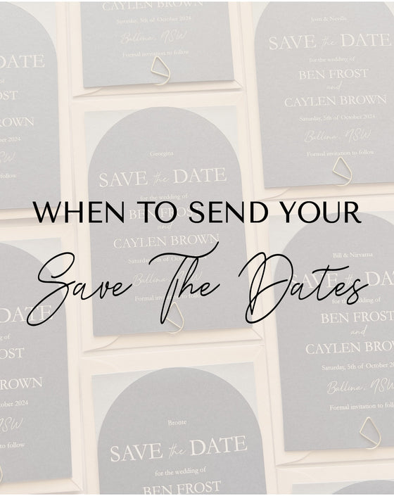 When to send your save the date cards