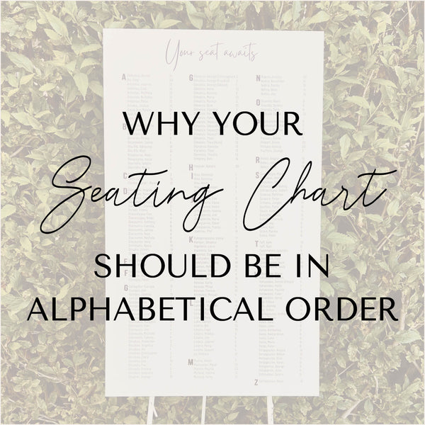 Why your seating chart should be in alphabetical order