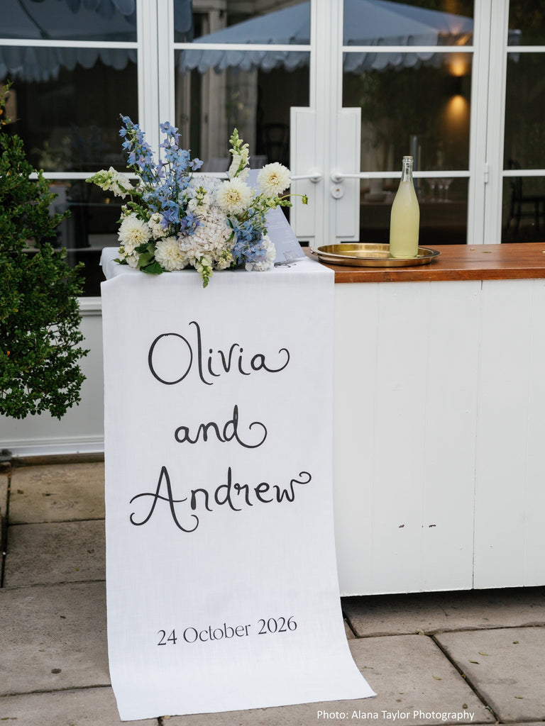 AMALFI - LINEN WELCOME SIGN