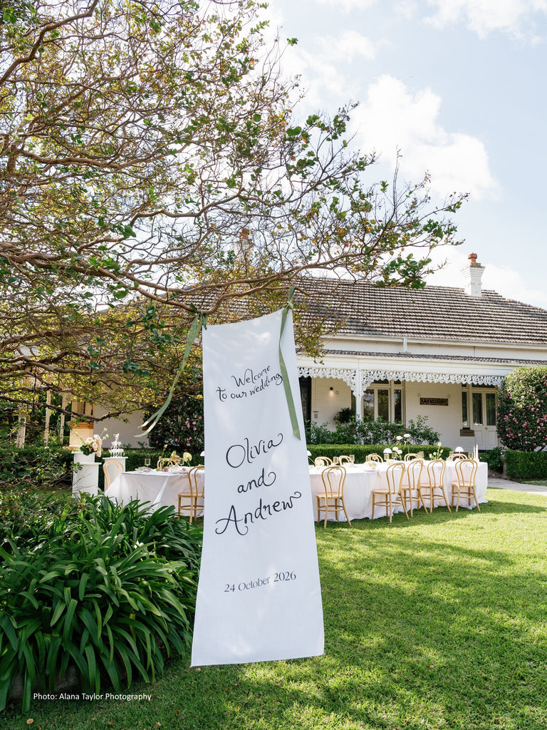 AMALFI - LINEN WELCOME SIGN