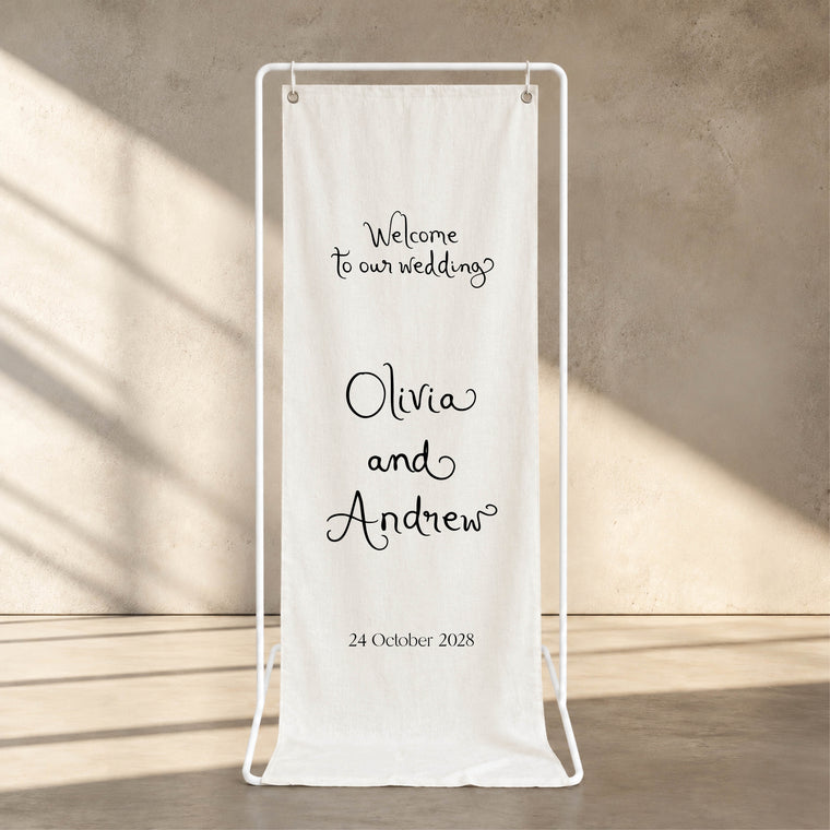 AMALFI - FABRIC WELCOME SIGN