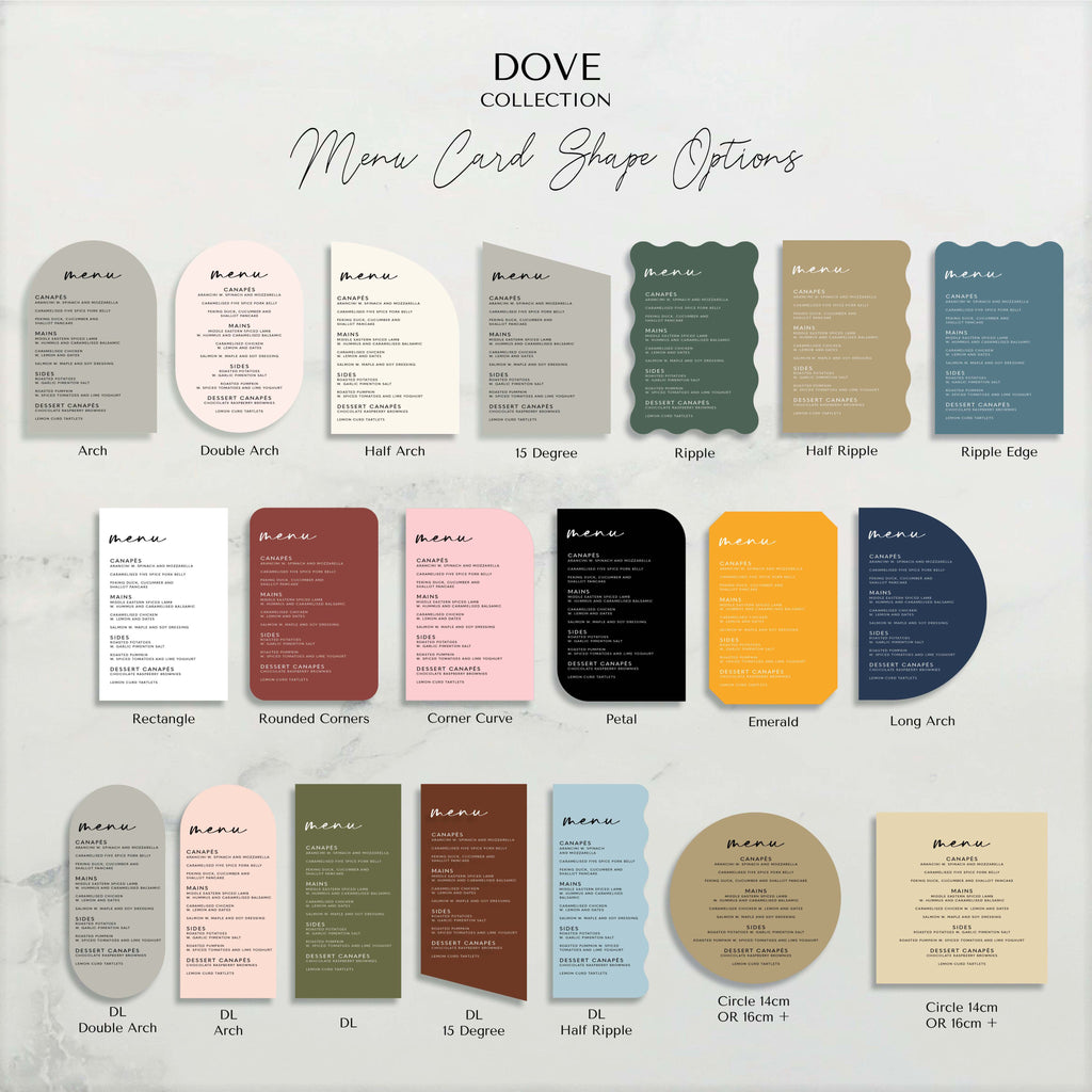 DOVE - MENU