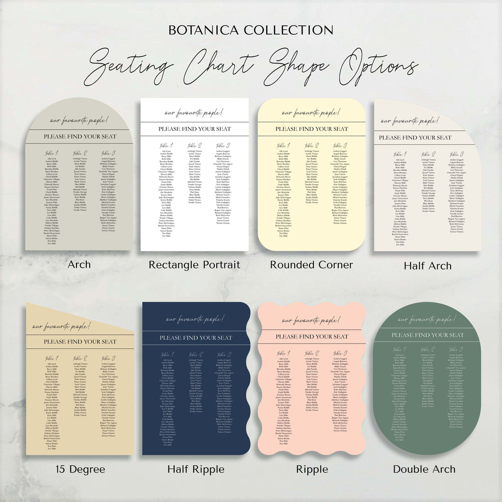 BOTANICA - SEATING CHART