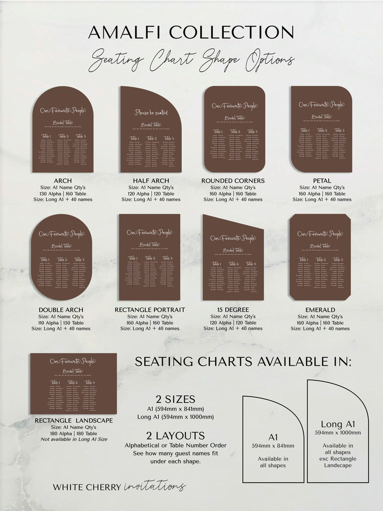 AMALFI - SEATING CHART