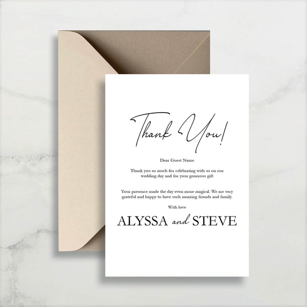 Thank You Cards - White Cherry Invitations