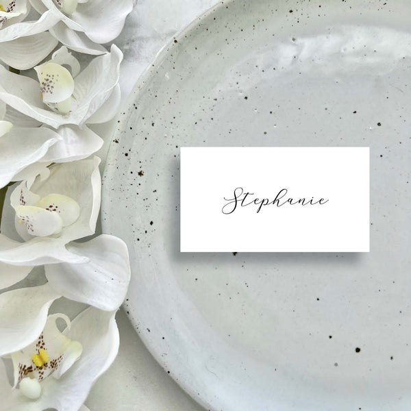 RECTANGLE - PLACE CARD - White Cherry Invitations