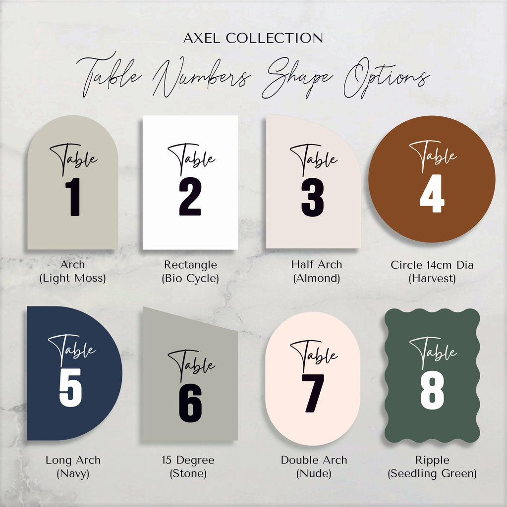 AXEL - TABLE NUMBER PACK