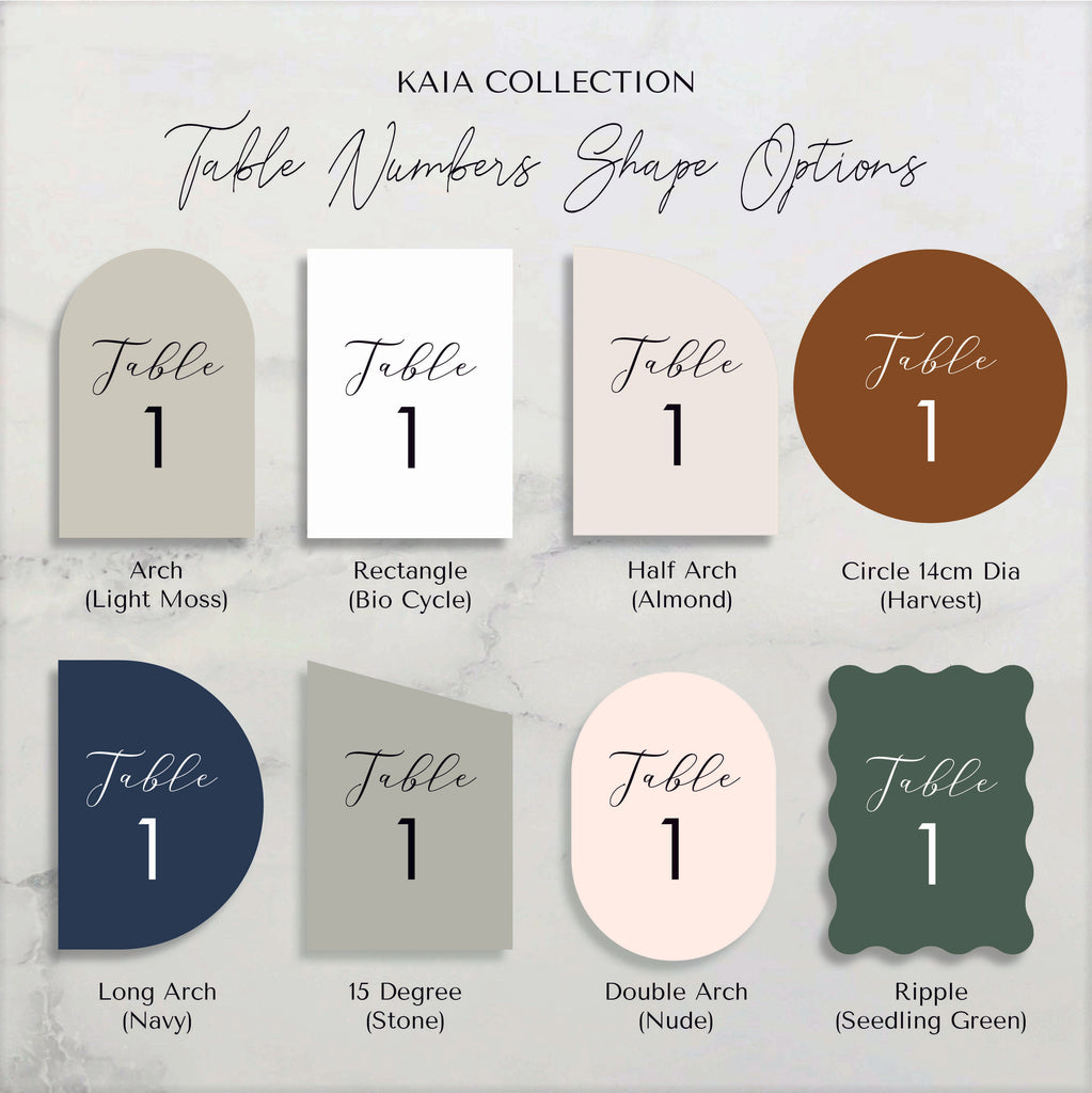 KAIA - TABLE NUMBER