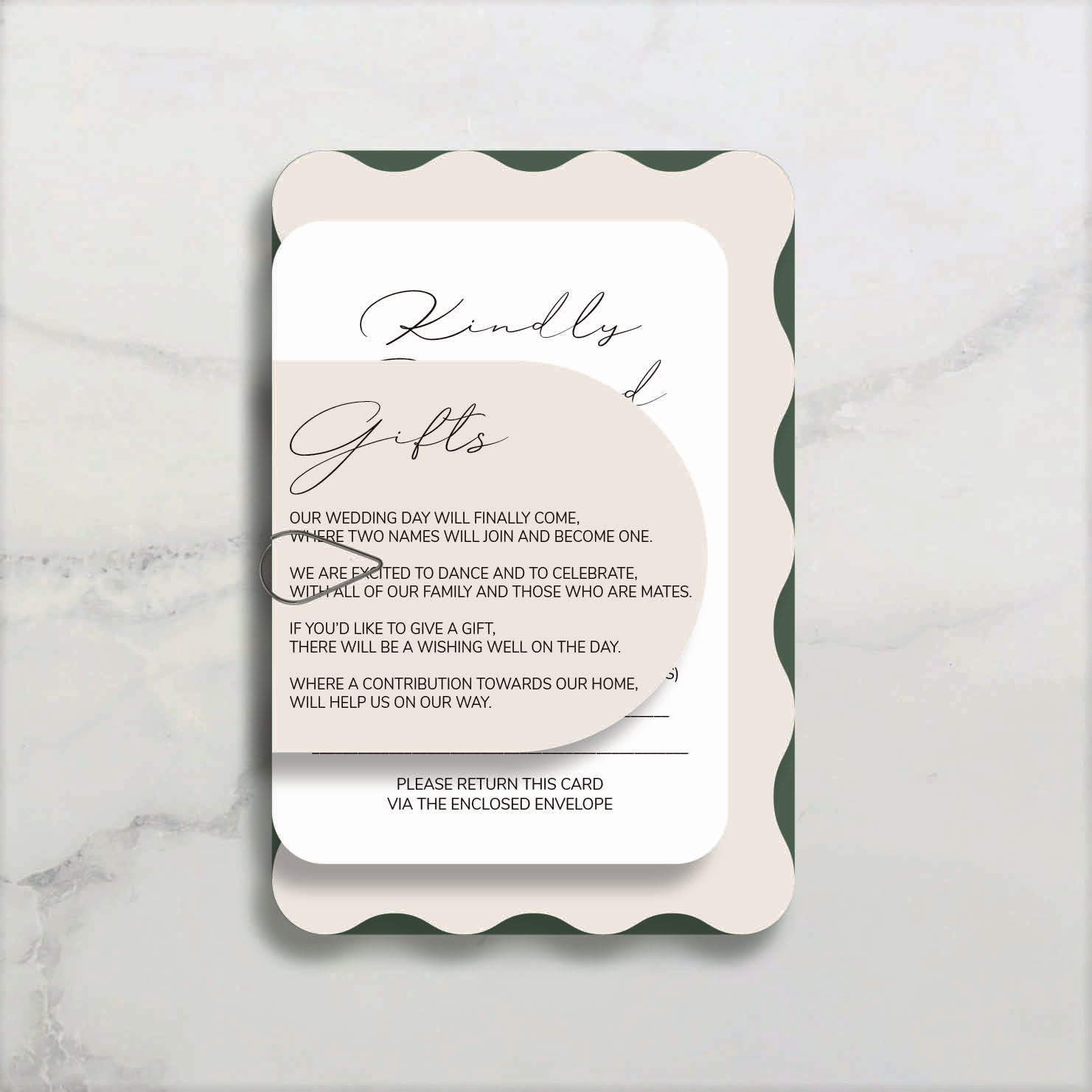 Invitations Abstract Ripple CAPRI - INVITATION - White Cherry Invitations